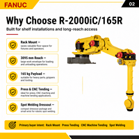 Robot FANUC R-2000iC/165R 165 kg 3095 mm à montage sur rack, 6 axes, pour l'entretien de machines CNC et le soudage par points