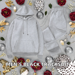 Conjunto Deportivo de Dos Piezas para Hombre, Reversible, Color Negro Sólido, Chaqueta con Cremallera Completa y Pantalones Deportivos para Entrenamiento Físico - Product Image 2