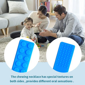 Blocs de Construction en Silicone Créatif pour Enfant, Jouet de <span class=keywords><strong>Palais</strong></span> Sensoriel, Bâton de Dentition, Collier à Mâcher pour Enfants Autistes - Product Image 2