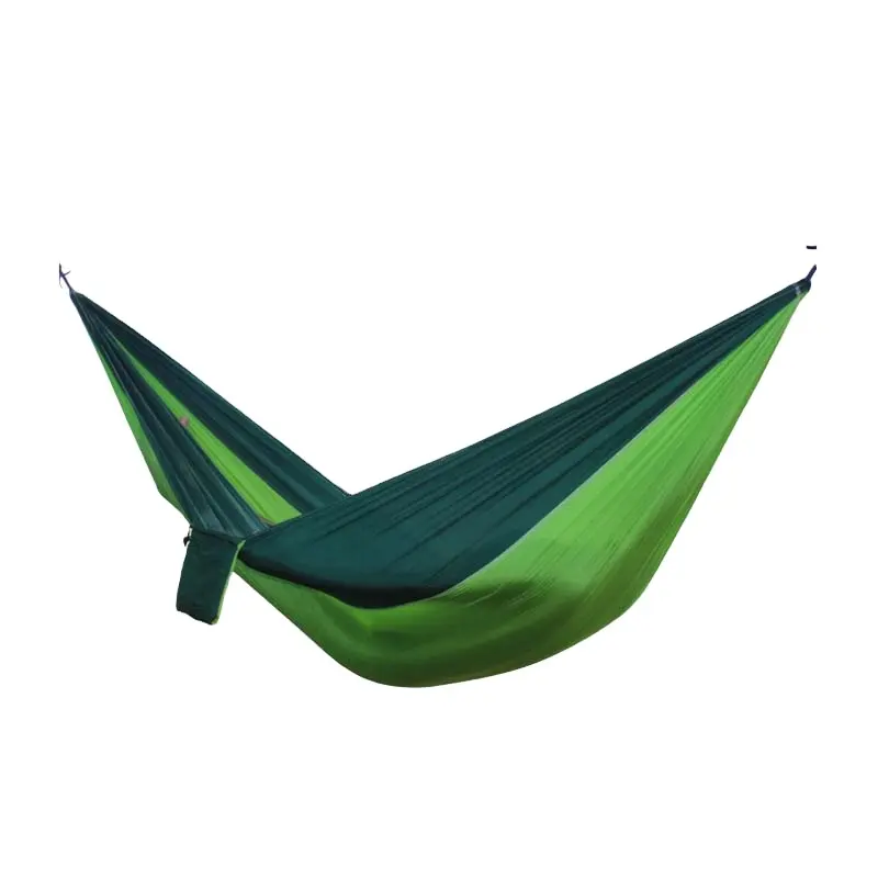 Easy hanging Outdoor camping double nylon hammock for backpacking hiking travelling with rope/tree strap/carabiners