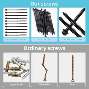New 20 Pcs Long Timber <strong>Screws</strong> for Outdoor <strong>Wood</strong> Frame Construction &amp; Decking 6.7x150mm - Product Image 2