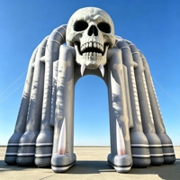 Arche gonflable personnalisée en forme de momie et de crâne pour Halloween, idéale pour les décorations de carnaval
