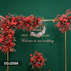 DKB Gold <b>Wedding</b> <b>Props</b> Stage Background Rack Background Iron Decorative Flower Rack Custom Gilded Gold <b>Wedding</b> square Arch Rack - Product Image 3