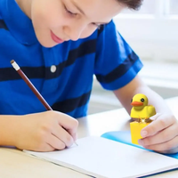 Nouveauté Petit Canard Jaune Porte-clés LED Lumière Voix Canard Charlatan Clavier Fidget Porte-clés