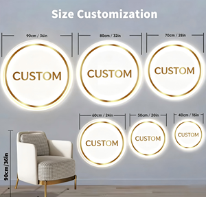 Letrero Luminoso LED Acrílico 3D Redondo Personalizado, Letrero con Logotipo para Salón de Belleza, Uñas y Cabello, Decoración de Pared para Oficina y Empresa - Product Image 5