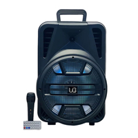 Sistema de Altavoces Portátiles para Karaoke con Micrófono Incorporado, Control Remoto, Salida de 20W, Iluminación LED RGB, Ranura para Tarjeta de Memoria y Aplicación