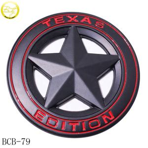 Badge rond de voiture, logo écologique, 20 pièces, enveloppe chromée, édition lettre en émail - Product Image 3