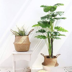 Tapis en rotin, <span class=keywords><strong>Rosiers</strong></span> de sol, Jardinière, Panier de 16 cm, Paniers souvenirs de remerciement, Paniers en saule, 30 ensembles de bar, Paniers, Plateau à anneaux beige - Product Image 3