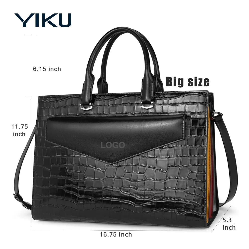 Custom big size genuine leather handbags for women cowhide tote bag ladies vegan real leather briefcase