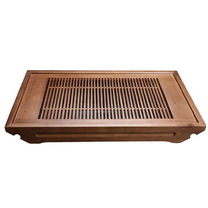 Bandeja de Té de Madera Maciza en Forma de Barco, Estilo Cajón de Roble, Juego de Té Kung Fu, Bandeja de Té de Madera con Almacenamiento de Agua, Estilo Chino - Product Image 5