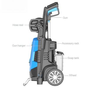 Lavadora de coche eléctrica portátil de 220V, <span class=keywords><strong>limpiador</strong></span> de <span class=keywords><strong>agua</strong></span> de alta presión para uso en patio, nueva condición - Product Image 5