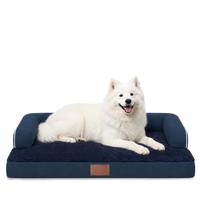 Lit orthopédique lavable pour chien Starmoon avec coussin de soutien pour le cou, mousse alvéolée, doublure imperméable