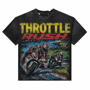 Camiseta Streetwear Personalizada Oversize con Lavado Ácido, 300GSM, Algodón Pesado, Estampado Vintage, Corte Cuadrado, para Hombre - Product Image 2