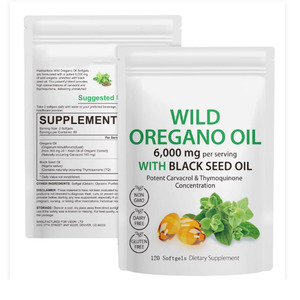 Complément Alimentaire Naturel Huile de Nigelle & Huile d'Origan Bio en Gélules – Favorise la Digestion et la Gestion de l'Énergie – Adulte 120 Gélules 6000mg - Product Image 1