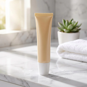 Tubo Plano de Plástico PE de 50 ml Personalizable, Tubo Puntiagudo Amarillo Claro para Crema BB, Crema para el Acné, Esencia, Gel, Ungüento - Product Image 1