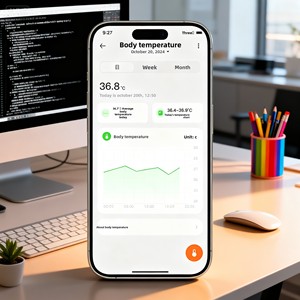 Développement d'applications iOS pour bague connectée, concept de matériel personnalisable, livraison en 30 jours, surveillance en temps réel du rythme cardiaque et de l'oxygène, A5 - Product Image 4
