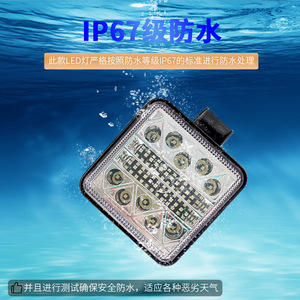 Luz de <span class=keywords><strong>trabajo</strong></span> LED para coche, foco cuadrado de 4 pulgadas y 102W, luces intermitentes, faros modificados, luces de mantenimiento - Product Image 3