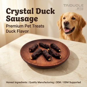 Friandises sèches pour animaux de compagnie : Saucisses de bœuf et de canard pour chats / aliments pour chiens - Product Image 1