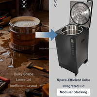 Cuiseur à riz électrique commercial de haute qualité 40L en acier inoxydable grande capacité, sain, faible en sucre, avec fonction de séparation de l'eau par palette