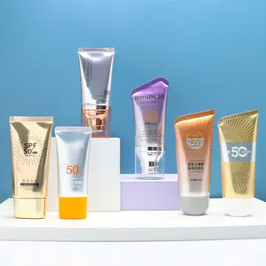 Metal Luxury Aluminium Laminated Sunscreen Cream Tube With Lotion Pump Head For Skincare Packaging Cosmetic Tubes