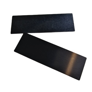 <span class=keywords><strong>Targhetta</strong></span> adesiva in alluminio resistente alla corrosione anodizzato nero personalizzabile - Product Image 3