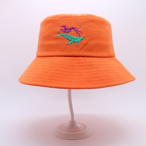 Custom Embroidery Eco Friendly Sustainable Recycled <b>Material</b> Summer Beach RPET Cotton Canvas Fisherman Reversible Bucket Hats - Product Image 6
