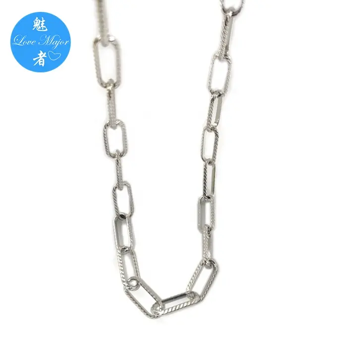 Custom Checked Wire Oval Big Rolo Chain Stainless Steel Jewelry for Fashion Necklace Making