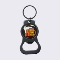 Ouvre-bouteille personnalisé en acier inoxydable noir, ouvre-bouteille à sublimation, porte-clés vierge, porte-clés, ouvre-bouteille de bière