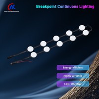 Sumber Cahaya Titik Pixel RGB DMX512 50mm IP67 Tahan Air, Node Digital untuk Dekorasi Fasad Gedung Kantor dan Taman Hiburan