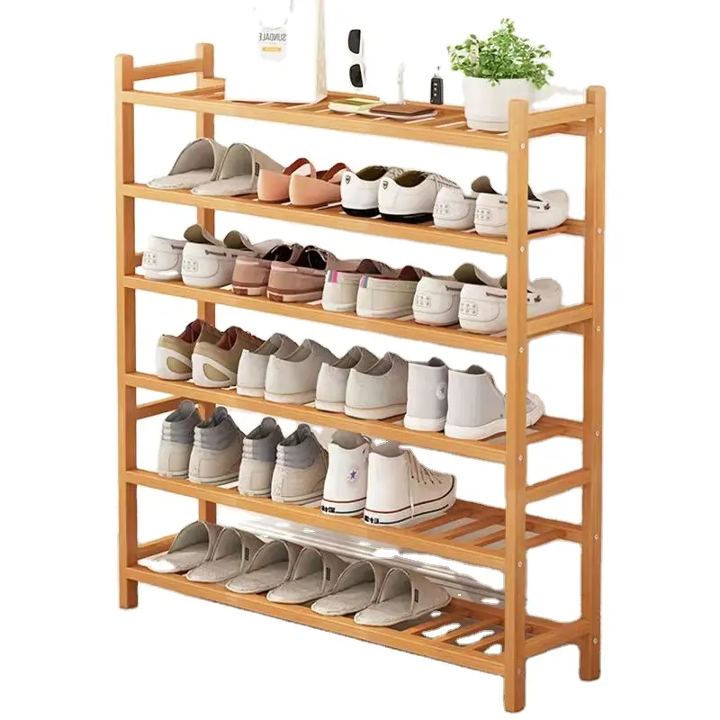 Shoe Racks Natural Bamboo Storage Furniture Plant Shoe Rack Corner Rack Bathroom Shelf Shoe Storage Shelving Rack