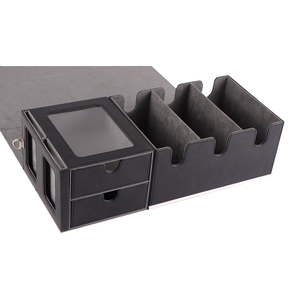 Boîte à cartes personnalisable en cuir PU, fabriquée à la main, pour les jeux <span class=keywords><strong>Commander</strong></span> et Cube, de haute qualité / rangement pour cartes à collectionner <span class=keywords><strong>Magic</strong></span> - Product Image 2