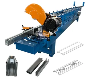 Shutter door c channel side guide rail making roll forming machine hot sells in Philippines