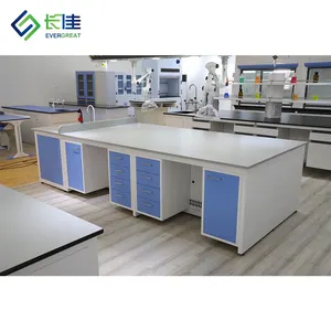 Laboratory Furniture Island Table Electronic Biology Island Work Bench With Sink