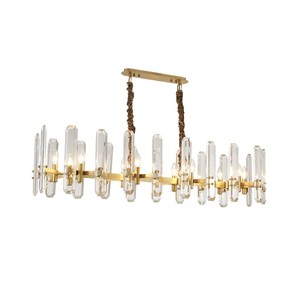 Modern Crystal <b>Chandelier</b> With Gold Frame Led <b>Light</b> For Living Room Dining Room Home Lighting Fixture - Product Image 4