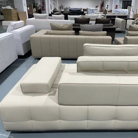 Meubles d'intérieur Orangefurn Coussin à ressort Canapés modulaires Coin en cuir Napa 4 places Canapé méridienne sectionnel moderne