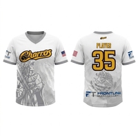 Kaus Softball Tim Kustom Pola Desain Klasik Sublimasi