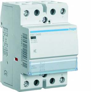 ESC240S Personalizzabile con Contattore Hager Silenzioso 40 A 230 V AC 2 NO 3 Moduli DIN - Product Image 1