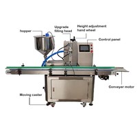 Machine de remplissage automatique à pompe lobulée pour liquides visqueux, confitures, cosmétiques, crèmes corporelles et pâtes en pots et bouteilles, avec servomoteur