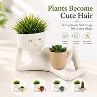 Pot de fleurs créatif en résine en forme d'homme paresseux, pose allongée, pour plantes succulentes, décoration de bureau et de maison, cadeau