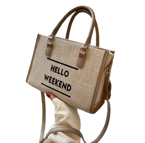 2025 vente chaude nouvelle mode femme sacs à main dames toile sacs fourre-tout grande femme sacs à bandoulière avec lettre en gros - Product Image 6