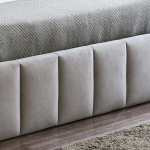 सुपर नरम बिस्तर भंडारण फ्रेम पूर्ण आकार के साथ उच्च गुणवत्ता वाले कपड़े स्वीकार स्वनिर्धारित होम फर्नीचर बेडरूम तुर्क भंडारण बिस्तर - Product Image 6