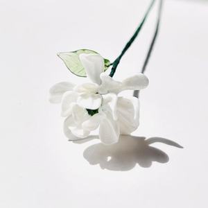 Flor de cristal esmaltado hecha a mano y colorida, con motivos de Clavel, Nenúfar y Iris de las Doce Estaciones, <span class=keywords><strong>en</strong></span> jarrón de alambre de hierro, estilo vintage francés, para decoración del hogar y artesanía. - Product Image 6