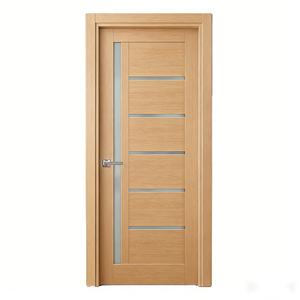 Puertas de Entrada de Madera Maciza MDF para Exterior, sin Pintura, Decoración Minimalista, Polímero, Tamaño Personalizado, Acabado de Fábrica - Product Image 3
