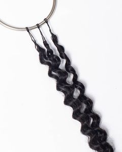 Estensioni <span class=keywords><strong>di</strong></span> Capelli Umani Remy con Filo Invisibile Pre-annodato, Ondulati e Ricci, per Lavorazione all'Uncinetto - Product Image 5