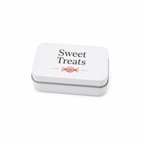 Boîte en métal à charnière personnalisée pour compléments alimentaires, emballage de bonbons et de friandises, étui métallique promotionnel, cadeau de mariage, vente en gros