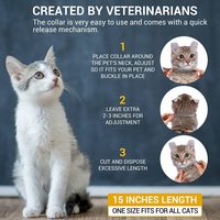 Collier anti-puces et anti-tiques pour animaux de compagnie, en caoutchouc imperméable, solide, simple, protection haute efficacité pendant 8 mois