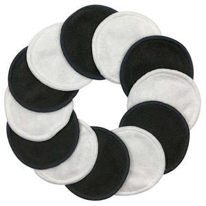Démaquillant réutilisable bouffée tampons de <span class=keywords><strong>coton</strong></span> lavables serviette nettoyante pour le visage disques de maquillage sac rond fibre de bambou accepter OEM 5000 pièces - Product Image 5