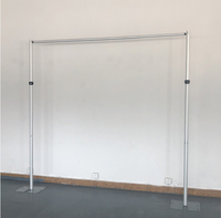 Kit de rideau de fond ou séparateur de pièce en métal réglable en hauteur, portable, avec montage facile pour mariages et événements