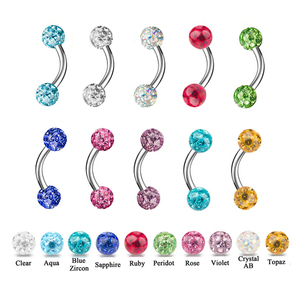 16G G23 Titan Ferido Epoxy Pha Lê Bóng Labret CBR Cơ Thể Cơ Bản Piercing Đồ Trang Sức Đám Cưới Dịp Bán Buôn - Product Image 4