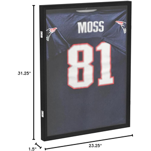 Modern Wood <b>Photo</b> <b>Frame</b> Display Case Lock 98% UV Protection Brown/<b>Black</b>/Gary Football Hockey Soccer Uniforms Customizable - Product Image 4